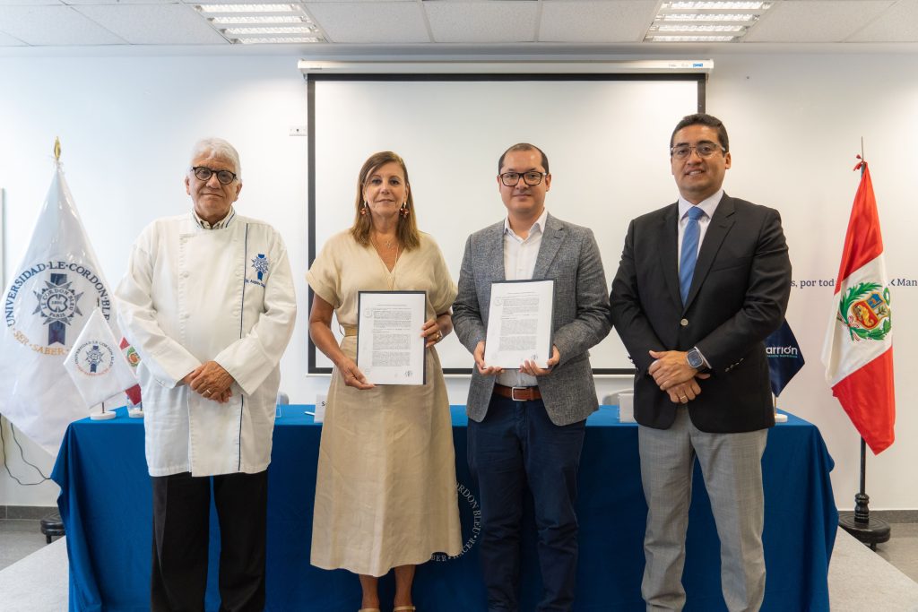 Universidad Le Cordon Bleu y el Instituto Carrión firman convenio para continuidad de estudios en Nutrición y Dietética